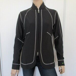 NIKE Jacket Size S Small Gray Dri-Fit Full Zip Track Jacket